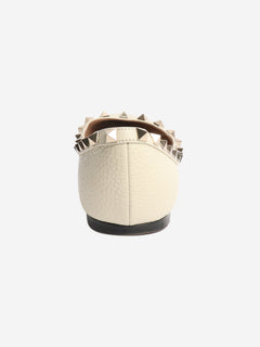 Cream rockstud flats - size EU 38 Flat Shoes Valentino 