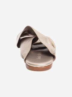 Beige metallic Criss-cross sandals - size EU 40 Flat Sandals Forte Forte 