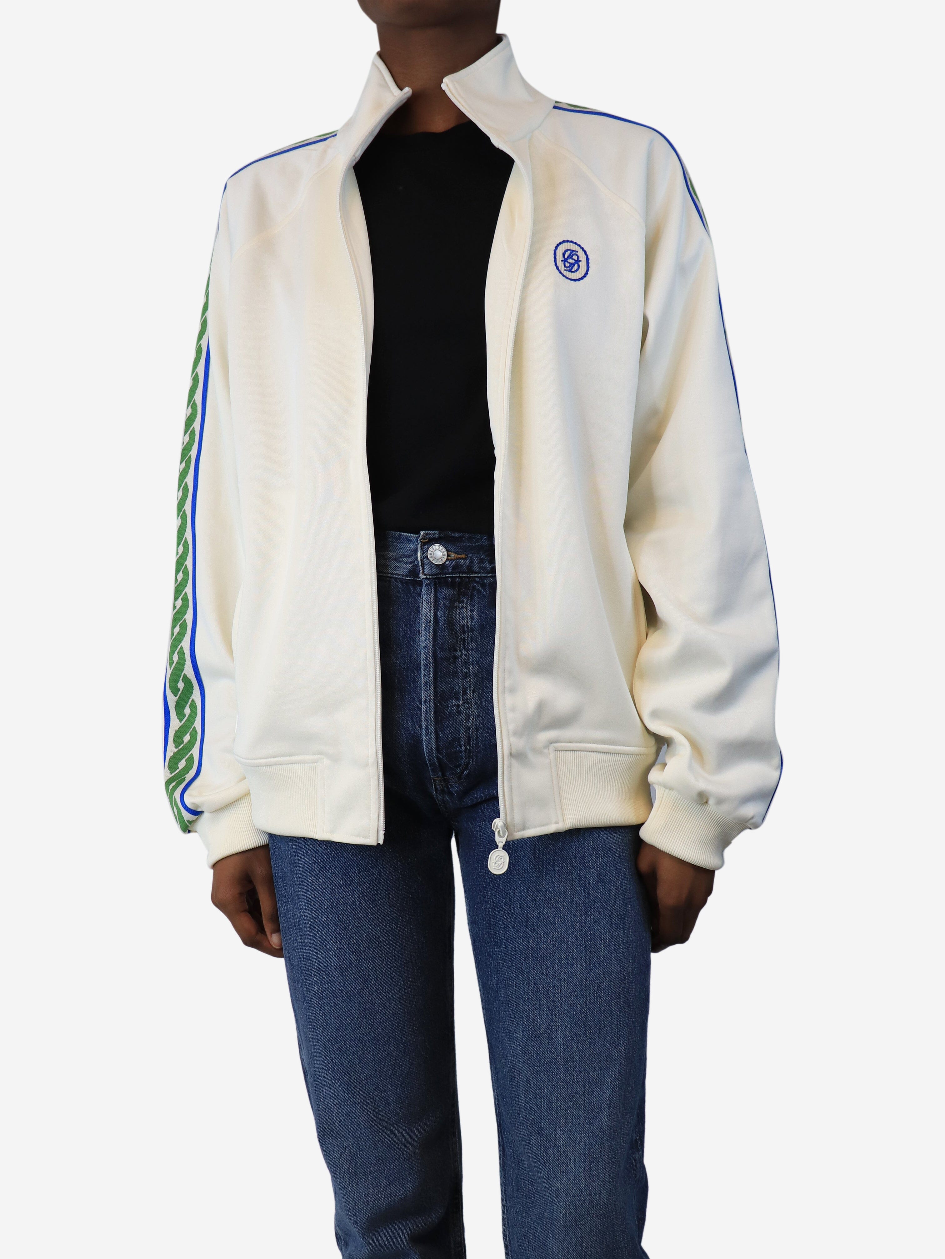 Cream track jacket - size S Coats & Jackets Drôle de Monsieur 