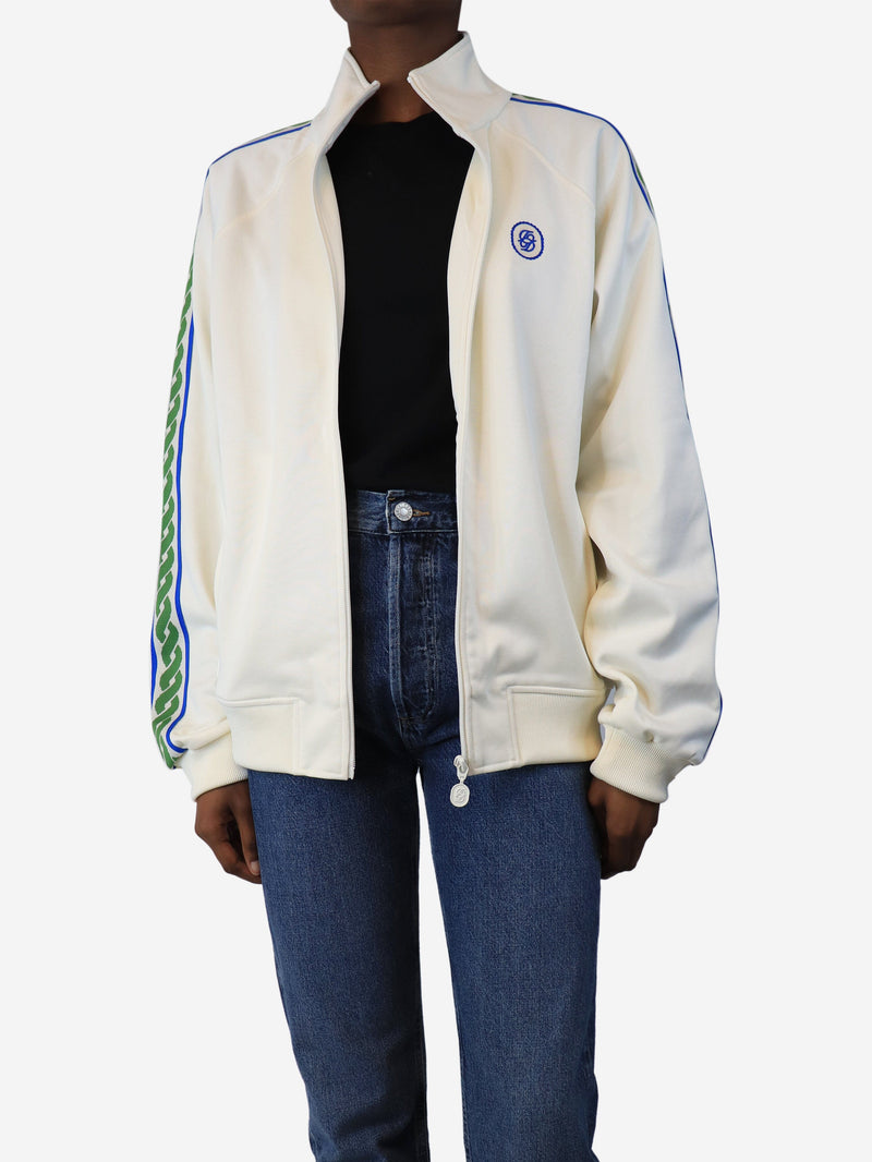 Cream track jacket - size S Coats & Jackets Drôle de Monsieur 