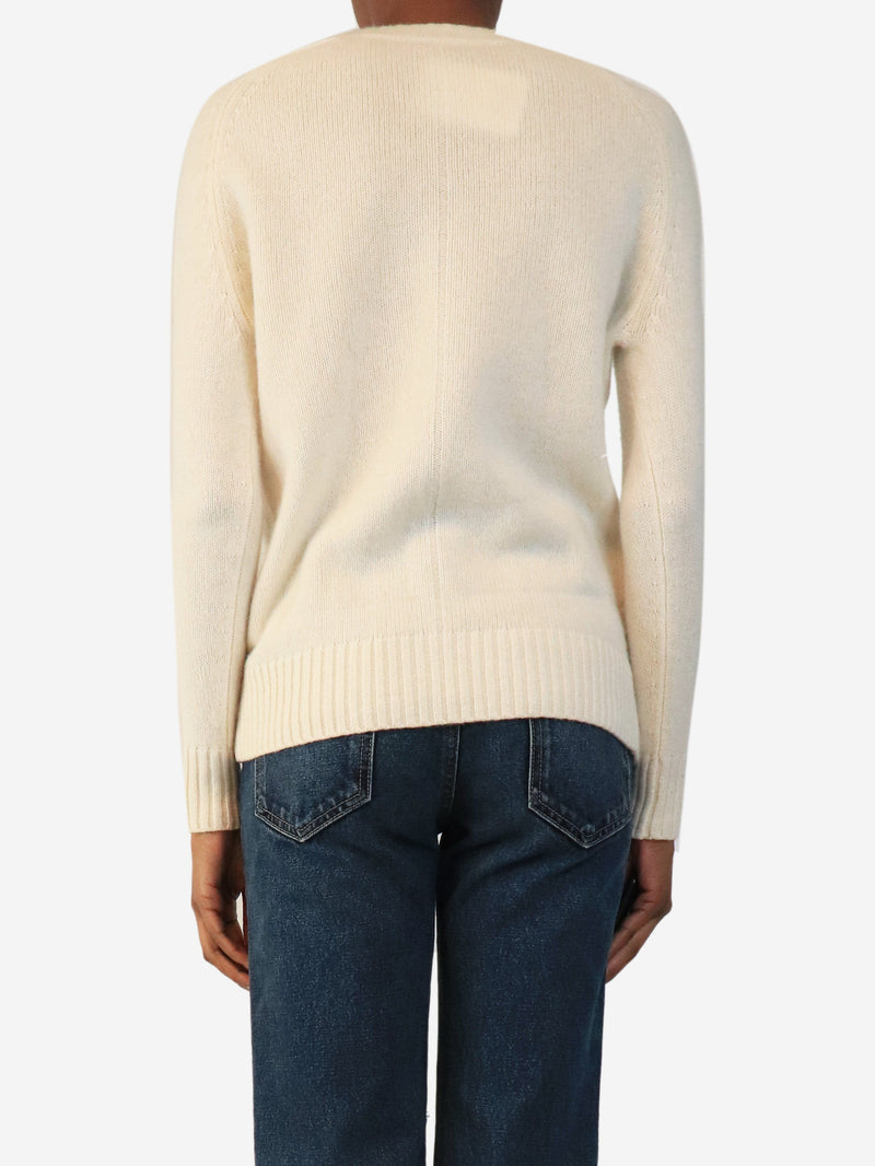 Cream cashmere crewneck jumper - size XXS Knitwear Joseph 