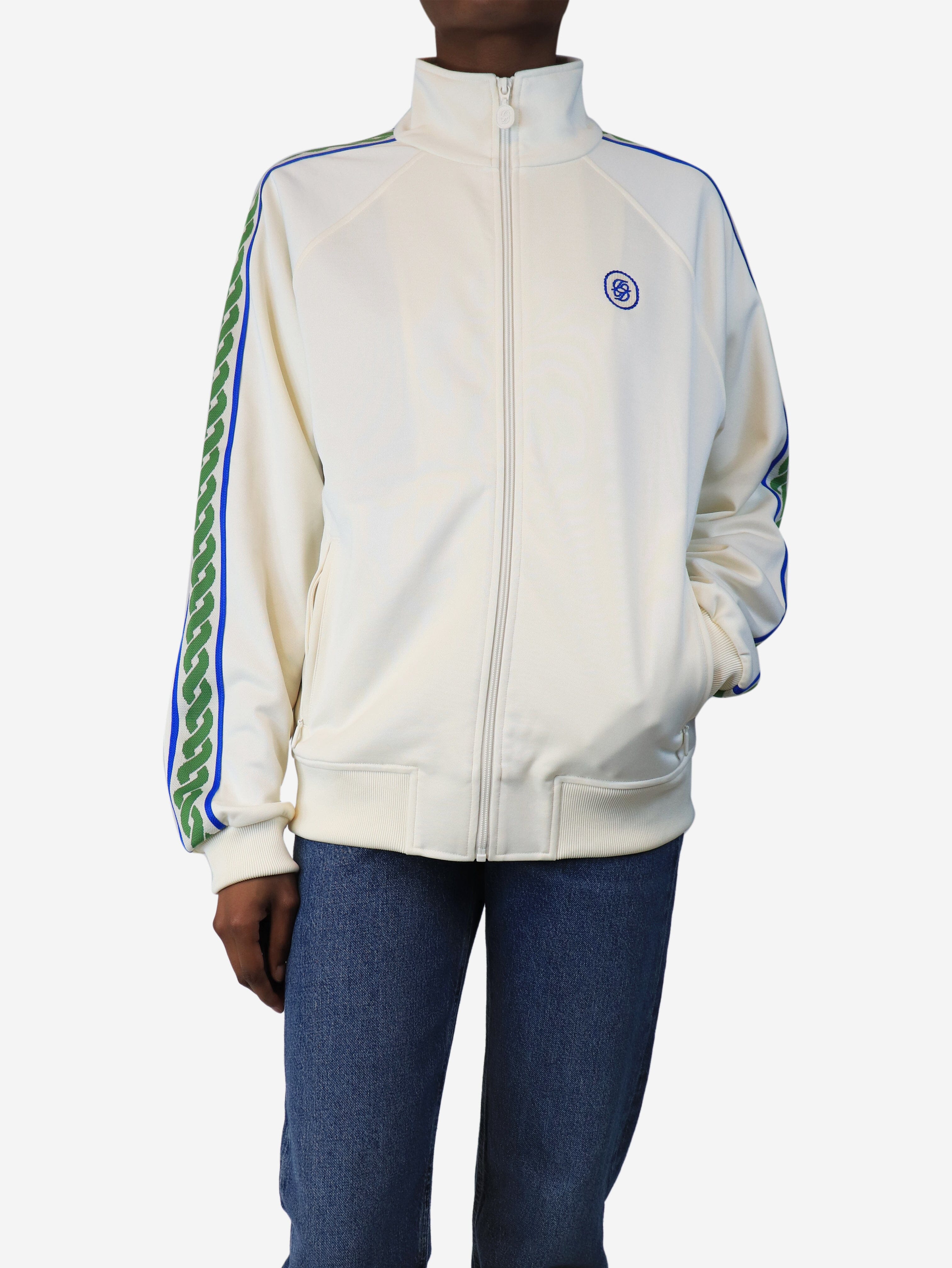 Cream track jacket - size S Coats & Jackets Drôle de Monsieur 