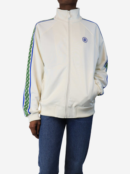 Cream track jacket - size S product image