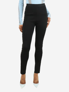 Givenchy Black knit biker trousers - size XS