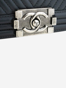 Chanel Dark grey 2014 V-stitch Boy bag