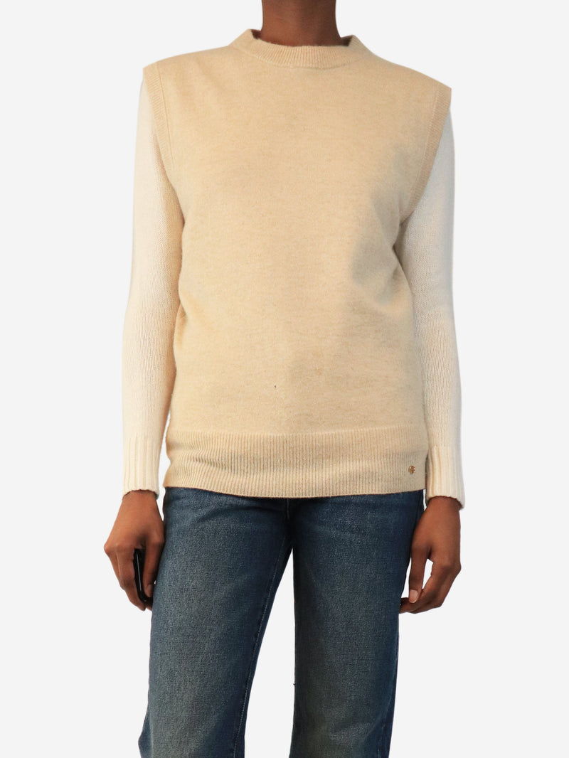 Neutral sleeveless cashmere top - size XS Knitwear Anine Bing 