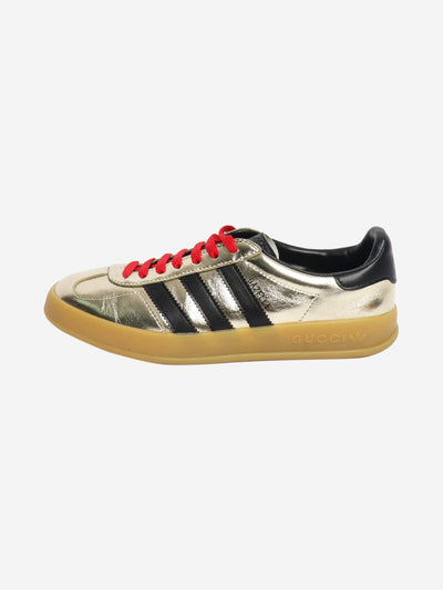 Gold leather Gazelle trainers - size EU 43