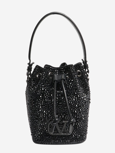 Black Diamante Vlogo Mini Bucket Bag Bags Valentino 