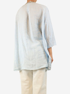 Light blue beaded collar shirt - size UK 18 Tops Fabiana Filippi 