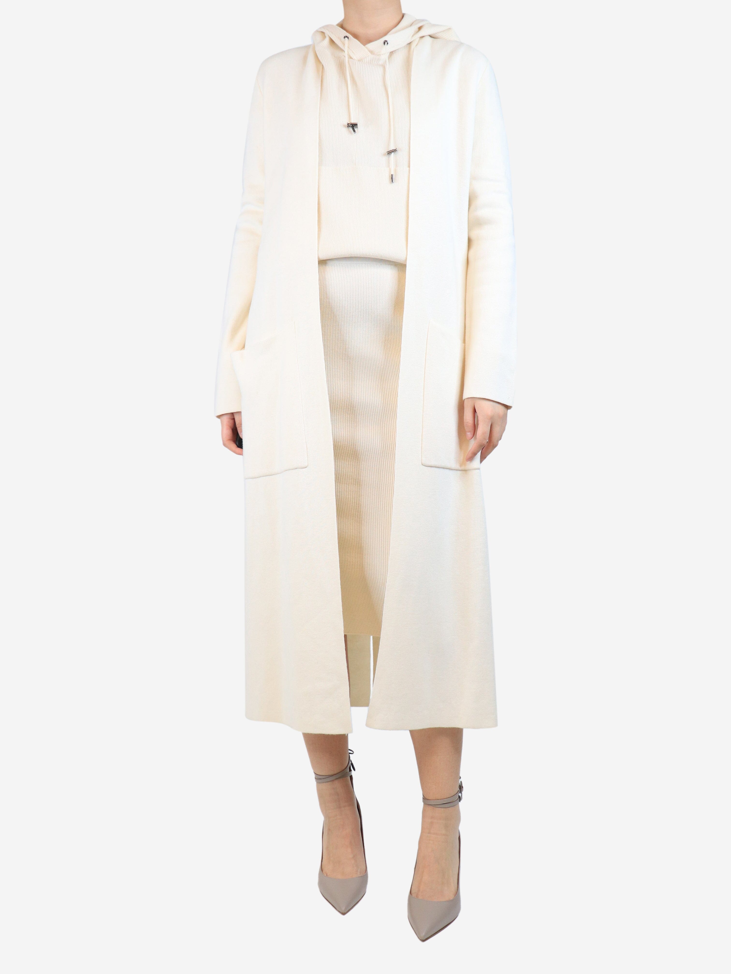 Cream longline cardigan - size M Knitwear Maje 