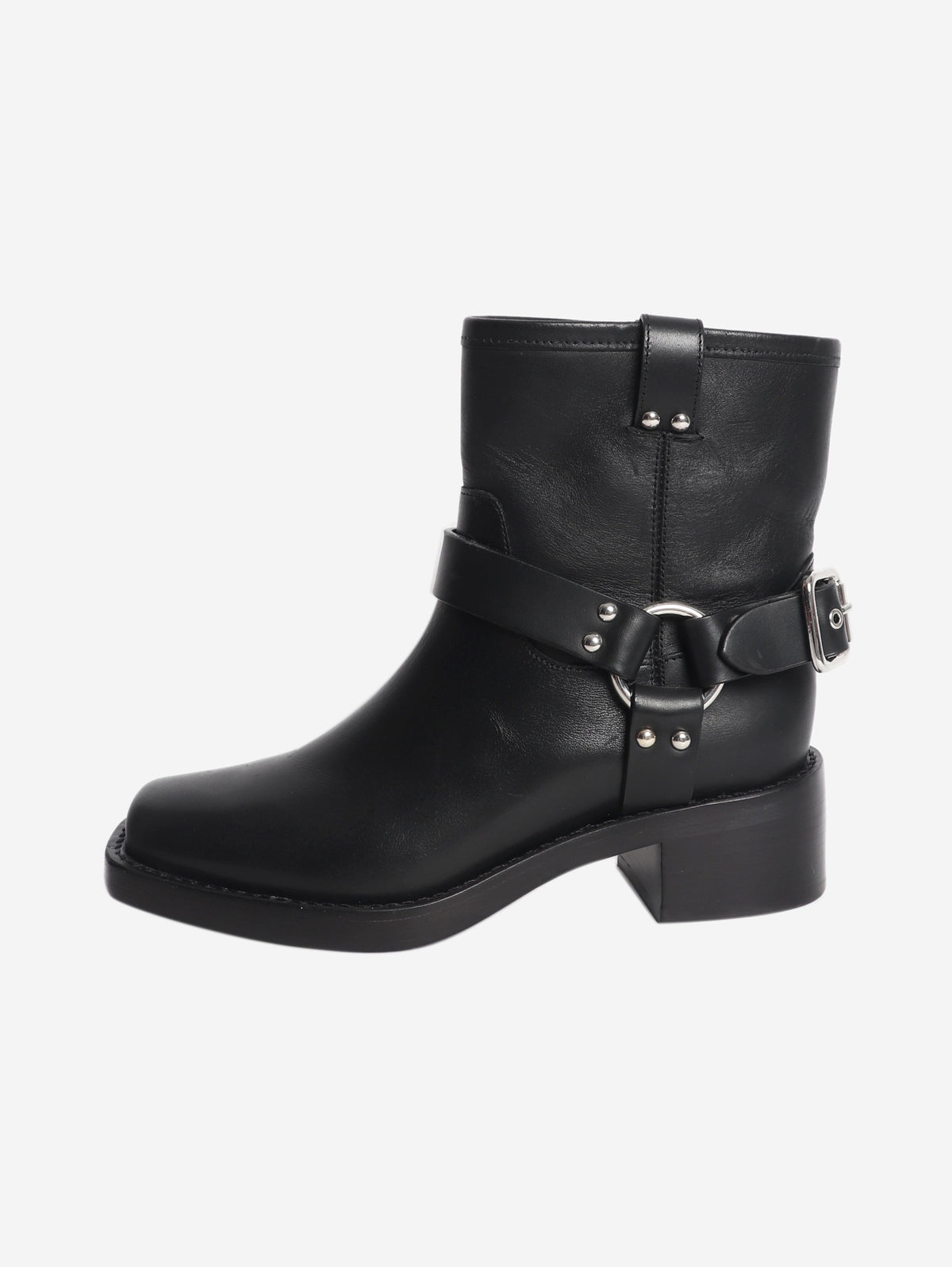 Black leather Foster moto ankle boots - size UK 5 Boots Reformation 