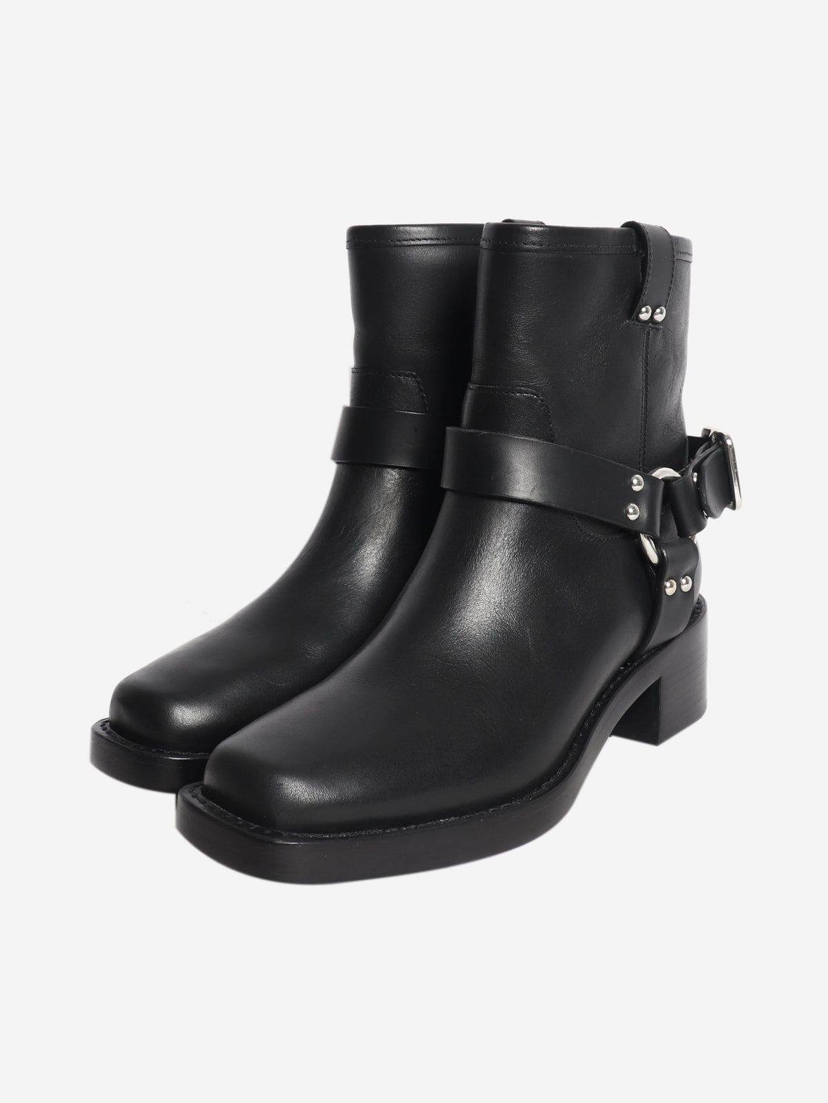 Black leather Foster moto ankle boots - size UK 5 Boots Reformation 