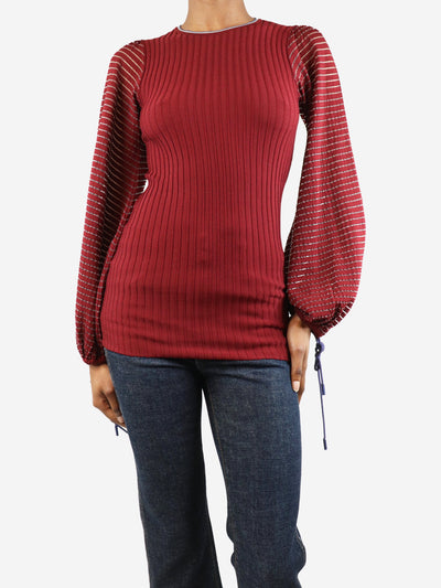 Burgundy ribbed knit top - size XS Tops Roksanda 