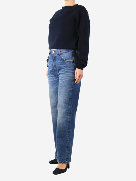 Blue wide-leg jeans - size UK 10 alternate image