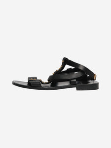 Saint Laurent Black studded flat sandals - size EU 37 (UK 4)