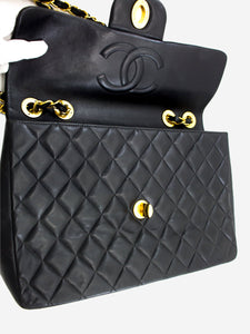 Chanel Black vintage 1994 lambskin maxi Classic Flap bag