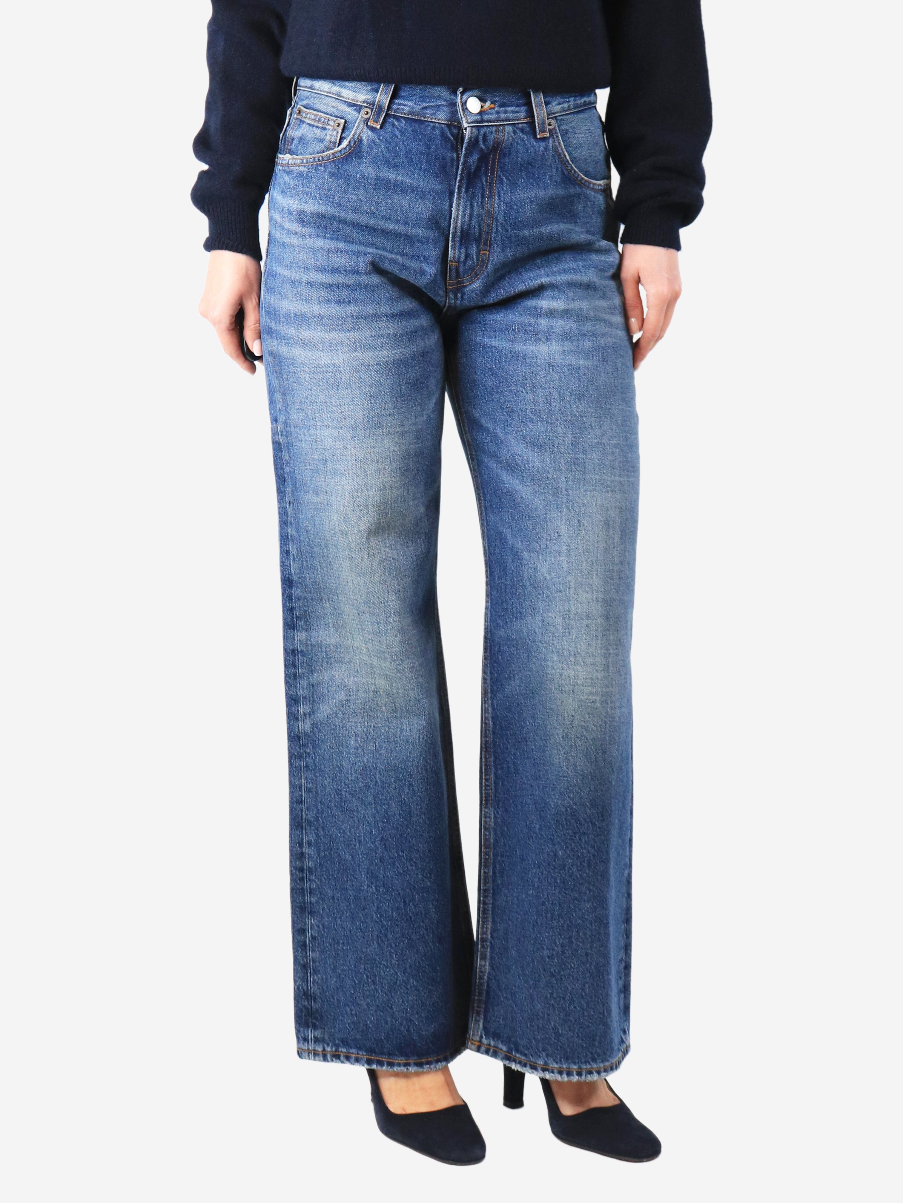 Blue wide-leg jeans - size UK 10 Denim HAIKURE 