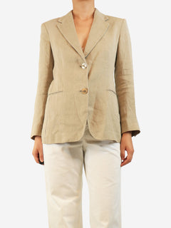 Neutral linen blazer - size UK 8 Coats & Jackets Max Mara Studio 