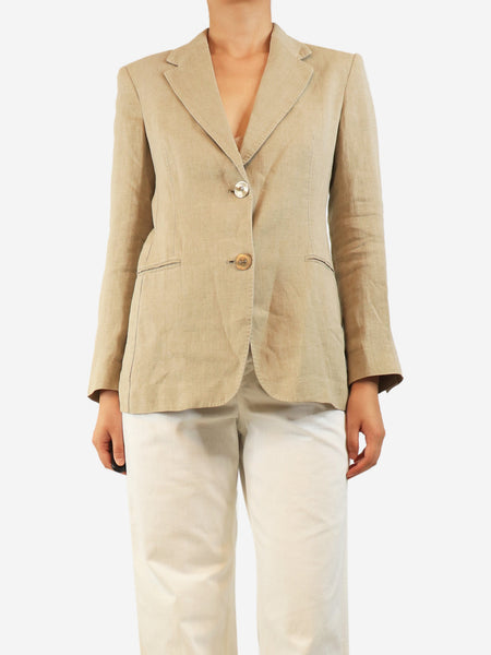 Neutral linen blazer - size UK 8 product image