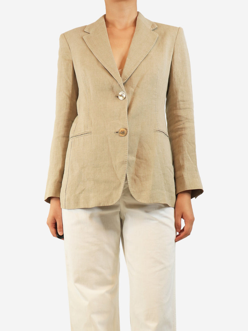 Neutral linen blazer - size UK 8 Coats & Jackets Max Mara Studio 
