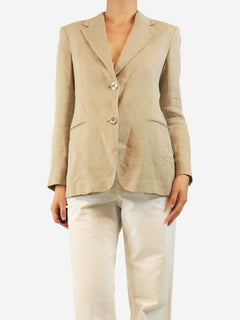 Neutral linen blazer - size UK 8 Coats & Jackets Max Mara Studio 