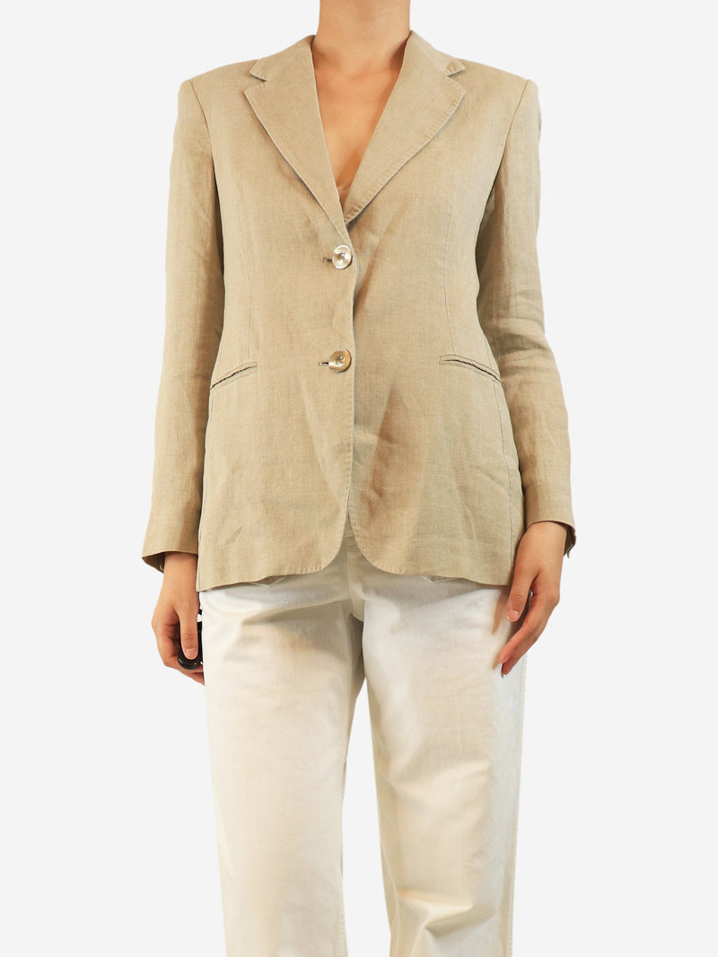 Neutral linen blazer - size UK 8 Coats & Jackets Max Mara Studio 