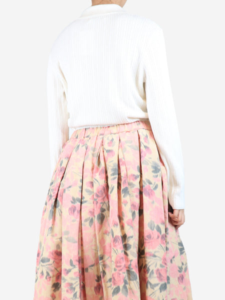 Ivory rib-knit top - size L alternate image