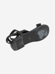 Saint Laurent Black studded flat sandals - size EU 37 (UK 4)