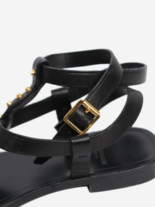 Saint Laurent Black studded flat sandals - size EU 37 (UK 4)