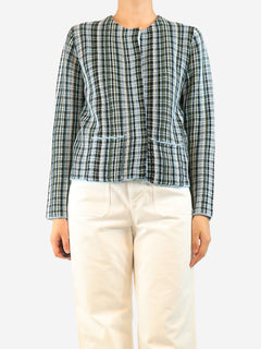 Blue and green boucle knit jacket - size M Coats & Jackets Bottega Veneta 