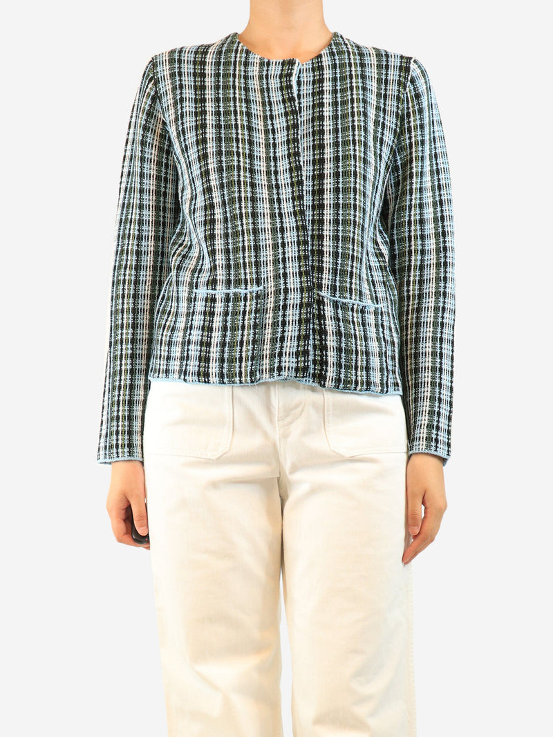 Blue and green boucle knit jacket - size M Coats & Jackets Bottega Veneta 