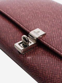 Pink leather textured wallet