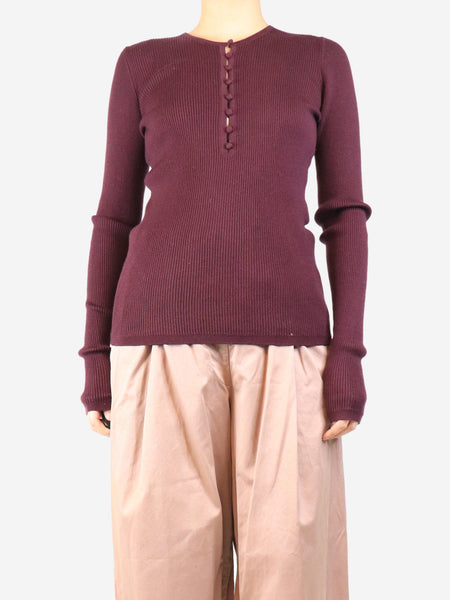 Aubergine knit top - size L product image