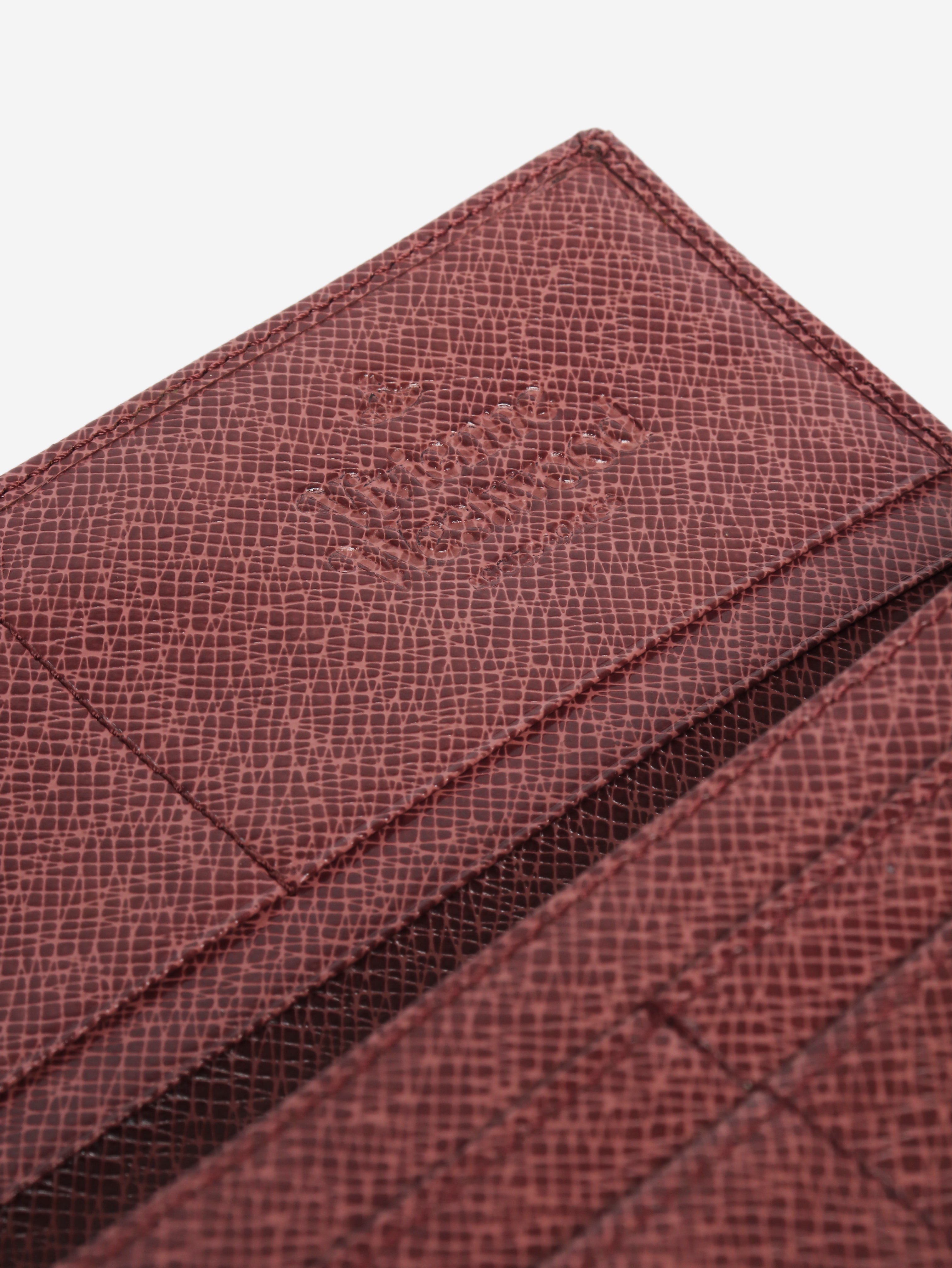 Pink leather textured wallet