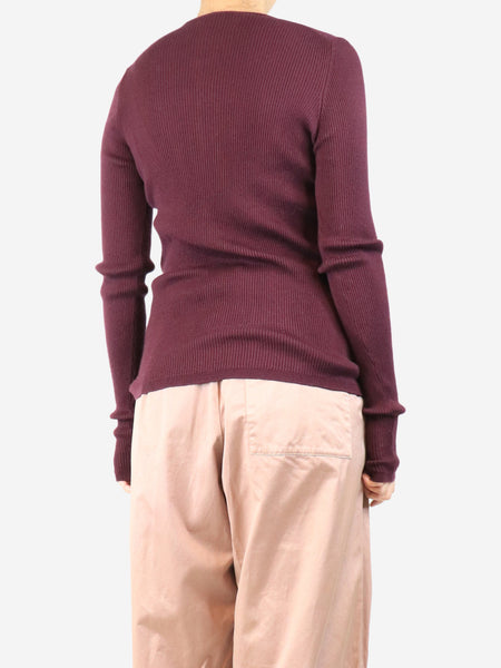 Aubergine knit top - size L alternate image