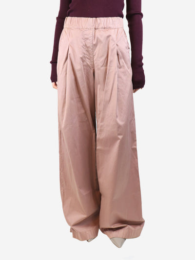 Dusty pink satin trousers - size S Trousers Dries Van Noten 