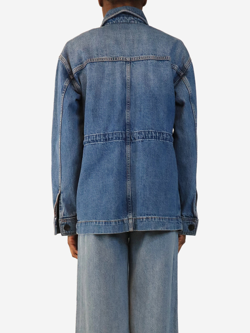 Blue denim cargo jacket - size UK 8 Coats & Jackets ME+EM 