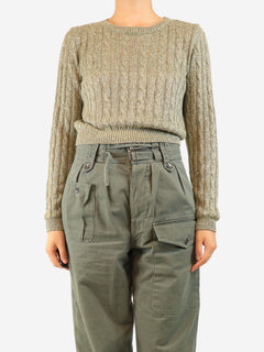 Green sequin knit jumper - size S Knitwear Brunello Cucinelli 