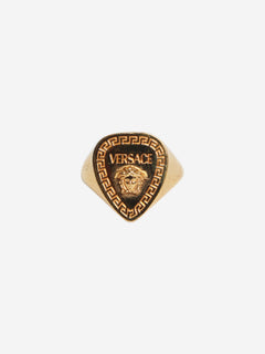 Gold Greca signet ring