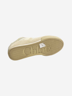 Army green Kick mesh leather sneakers - size EU 38 Trainers Chloe 