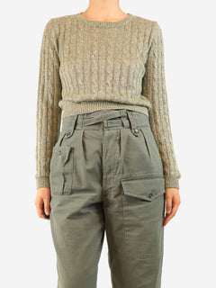 Green sequin knit jumper - size S Knitwear Brunello Cucinelli 