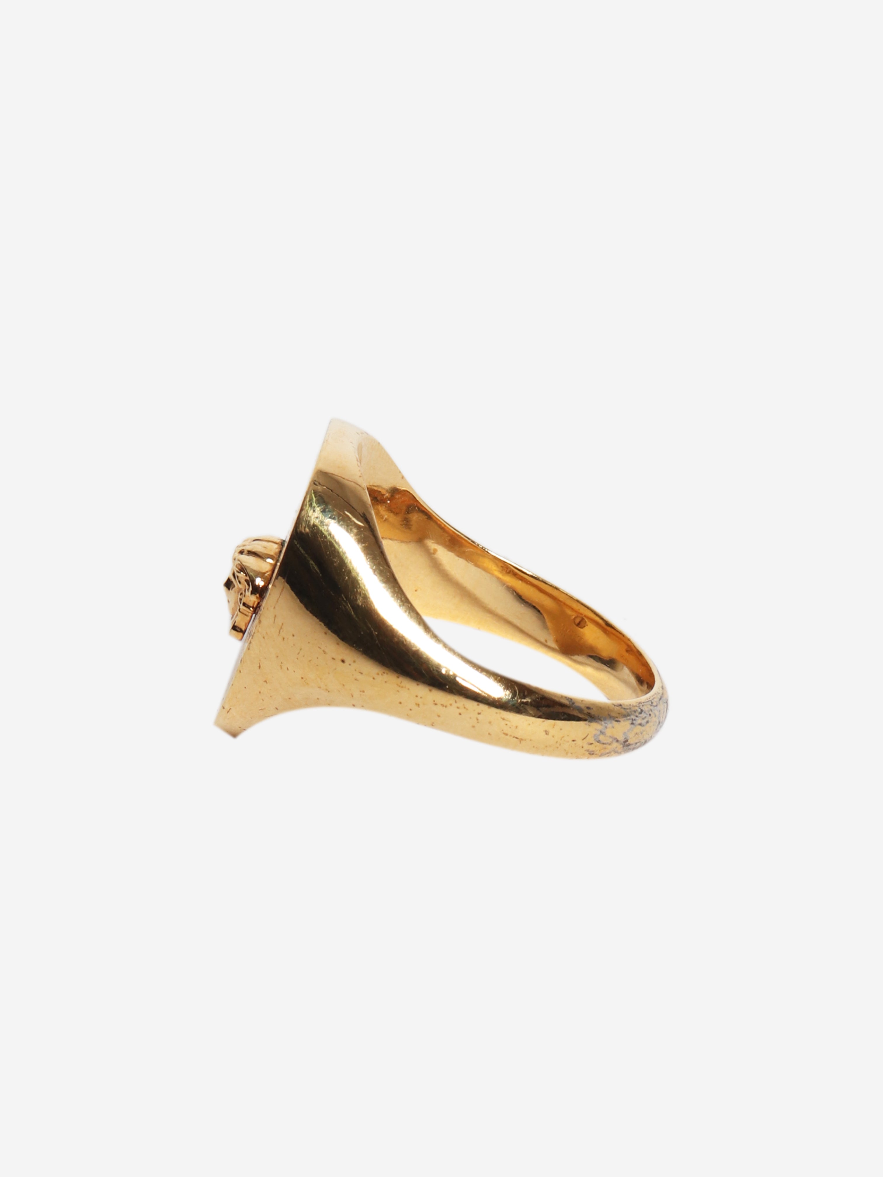Gold Greca signet ring