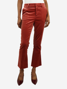 Frame Red velvet trousers - size UK 8