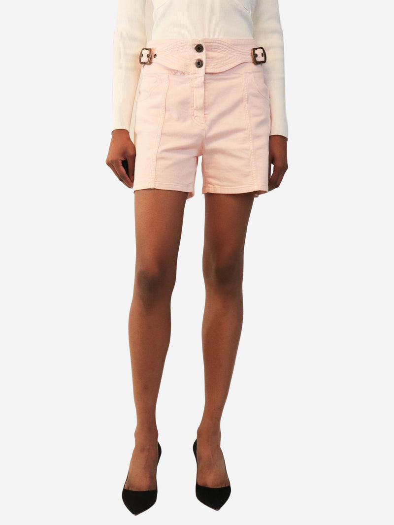 Peach blush buckled mini shorts - size UK 10 Shorts Chloe 