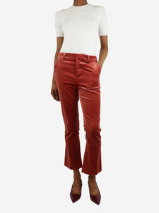 Frame Red velvet trousers - size UK 8