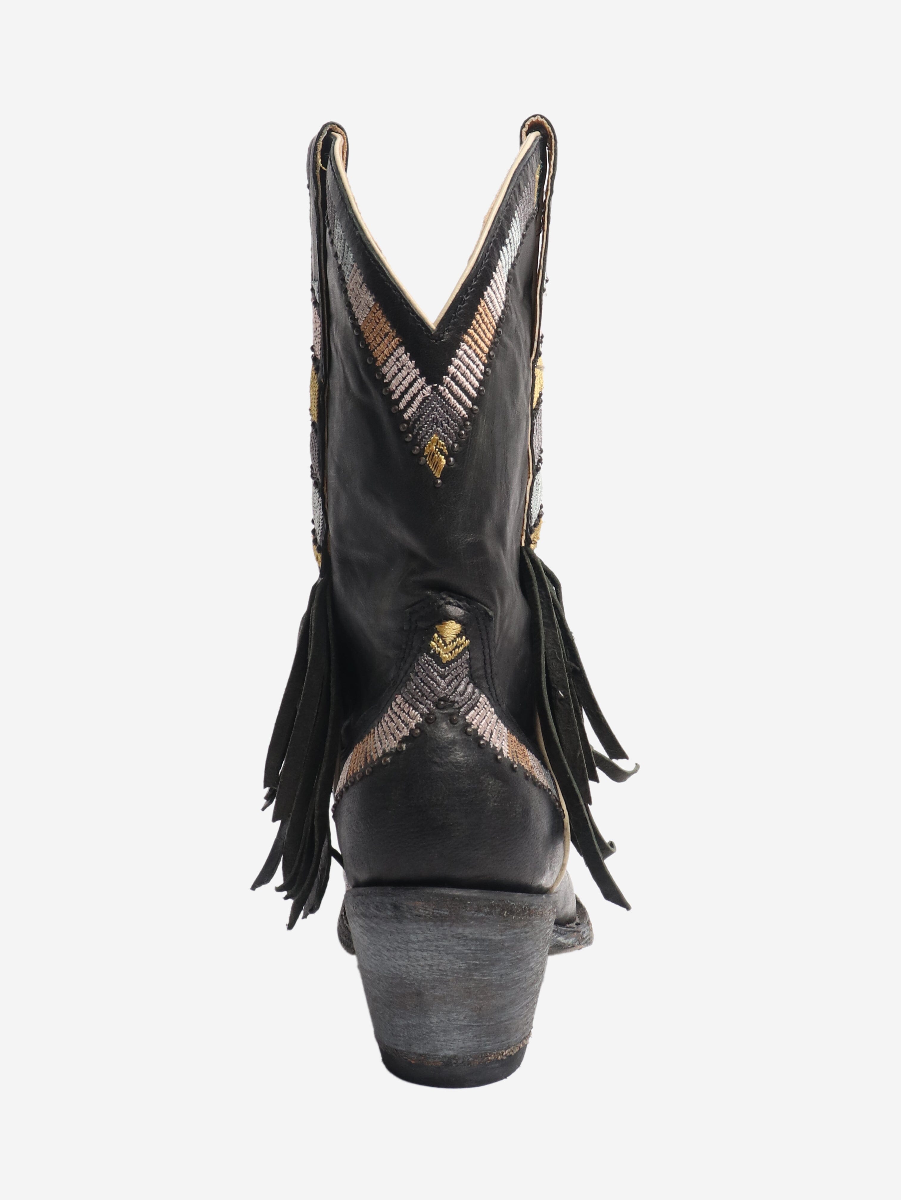 Black leather cowboy boots - size EU 36 (UK 3) Boots Jessie Western 
