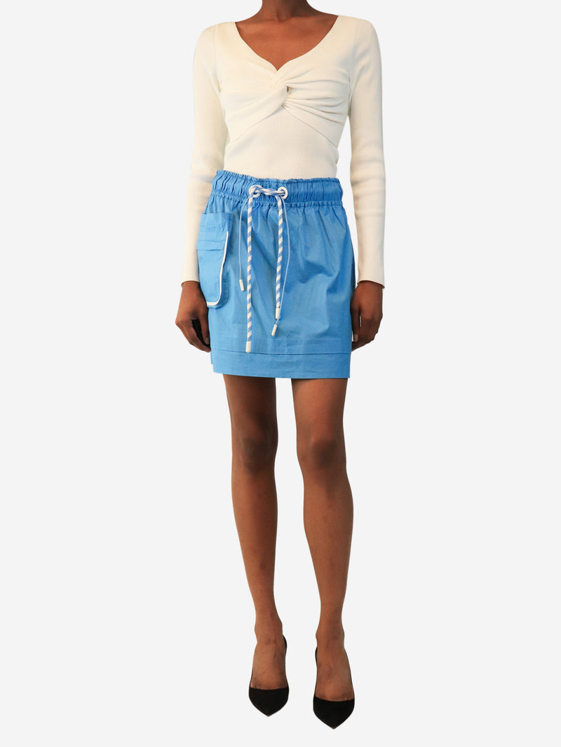 Light blue techno mini skirt - size UK 10 Skirts Fendi 