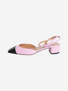 Pink and black leather slingback heels - size EU 37.5 Heels Aquazzura 