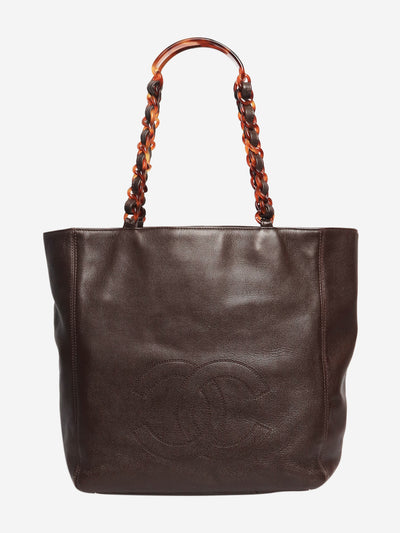 Dark brown vintage 1997 Coco caviar tote bag Tote Bags Chanel 