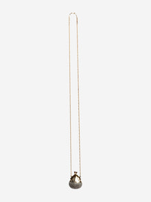 Gold Chateline Swarovski Crystal Pillbox necklace Necklaces Judith Leiber 